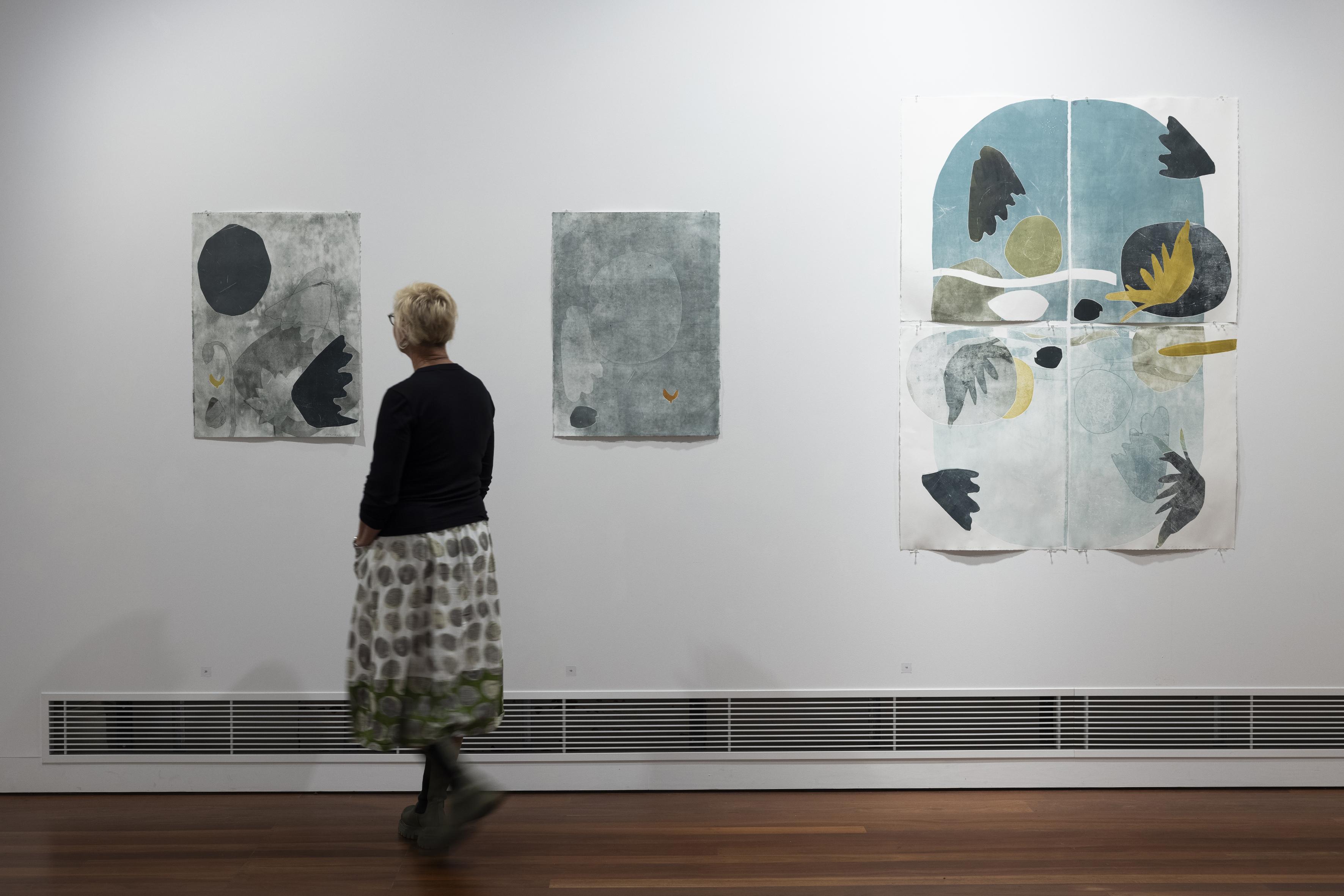 Sea Sings, Lumen and Winged Realm exhibition, Albany Town Hall. Artists: Jo Darvall, Clare Humphries and Martin King (artwork pictured by Jo Darvall). Photo: Bo Wong